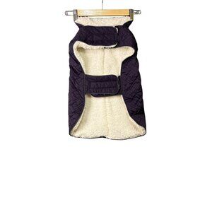 Pet Spirit Dog Coat Puffer Vest Padded Winter Warm Fleece Sz Large Purple Velcro